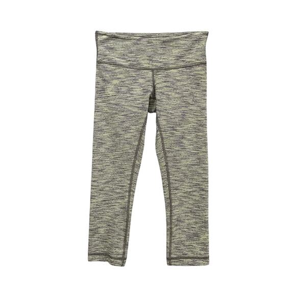 Lululemon Leggings Womens 4 Wunder Under Cropped Jacquard Space Dye Low Rise - Picture 1 of 9